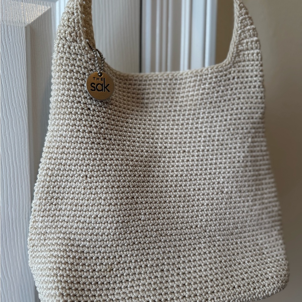 The Sak Tan Crochet Shoulder Bag
